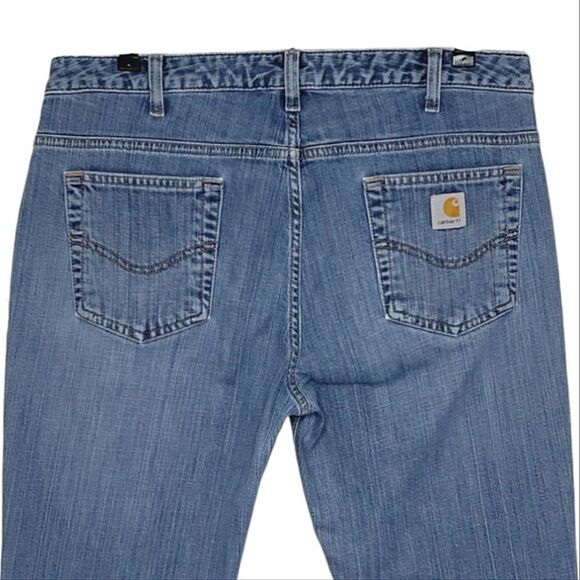 Carhartt Traditional Fit Medium Wash Denim Blue Jeans Size 12 - Picture 4 of 8
